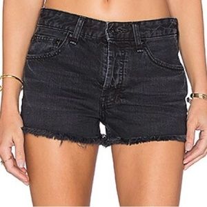 Free People Rock Denim Uptown Short Size 29 NWOT-Colour Blackbird
